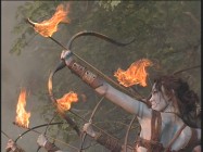 Keira Knightley is cooking with fire...on her arrow, as seen in this on-set footage.