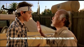 Mr. Miyagi's (Pat Morita) "wax on, wax off" lesson to Daniel (Ralph Macchio) from the original 1984 "Karate Kid" has more meaning with a sales pitch placed over it, which the making-of featurette thankfully provides.
