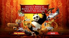 Do you Kung Fu? Choose from seven video options or just admire the colorful cast photo on the menu.