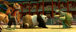 Master Oogway points at the new Dragon Warrior... and it's Po!