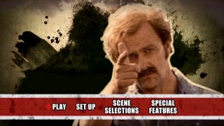 The Irishman cocks a pretend trigger on the DVD's stylish main menu montage.