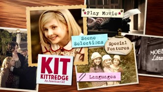 The Kit Kittredge DVD main menu takes a routine approach.