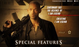 Uh, something's not right here... A gun-toting Will Smith and "I Am Legend" extras is what the "Go to DVD-ROM Special Features" link took me to. Your mileage may vary once street date arrives.