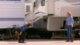 On the set of "Knight and Day", Tom Cruise and Cameron Diaz demonstrate their superb skill at keeping a computer-generated soccer ball in the air. For your publicity!