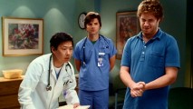 "Kuni Gone Wild" lets the outrageous Asian gynecologist (Ken Jeong) loose, while male nurse Adam Scott and Seth Rogen try not to crack up and break character.