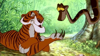The relationship between the sharp-clawed Shere Khan and Kaa is less friendly.