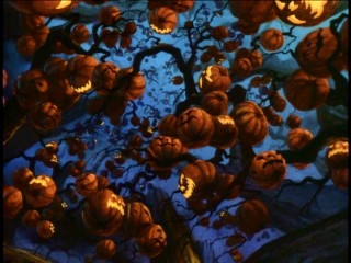 The Halloween Tree bears countless unique and lit jack-o-lanterns.