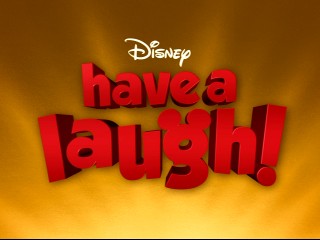 A not-so-hidden Mickey pops out of the g in the title logo for the Disney have a laugh!series.