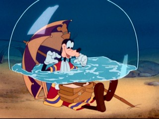 Goofy's instructional credentials are ever questionable in "How to Swim", in which he unknowingly picnics on the ocean floor.