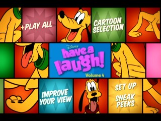 Pluto's status as the fourth most important character among Disney's so-called Sensational Six is reinforced by him claiming Volume 4's main menu.
