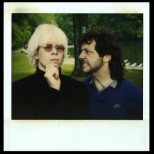 Judd Apatow gets angry in a Polaroid with an Andy Warholic Lars (Tom Hodges).