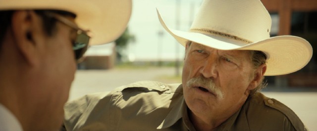 Jeff Bridges steals the scene as Marcus Hamilton, a salty old Texas ranger weeks away from retirement.