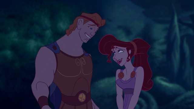 Though she tries to fight it, Meg falls in love with Hercules, of course.