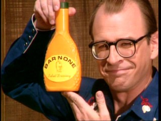 Accountant turned ranch owner Ben Ernst (David Brisbin) unveils Bar None salad dressing, among other short-lived merchandise.