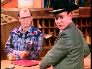 Something fishy's going on with this gold watch-wearing snob (William Kiehl) and another guest in "Perfect Father."