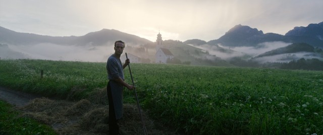 Franz Jgersttter (August Diehl) is an Austrian farmer who objects to fighting alongside Nazi Germany in Terrence Malick's "A Hidden Life."
