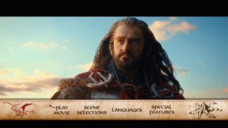 Thorin (Richard Armitage) gets hunky on the DVD's main menu montage.