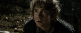 Bilbo Baggins (Martin Freeman) finds himself face to face with a giant sleeping dragon.
