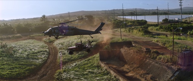 The Fast & Furious franchise hasn't completely forgotten its automotive origins, as evidenced by a truck dangling from a helicopter in the Samoa-set climax of "Hobbs & Shaw."