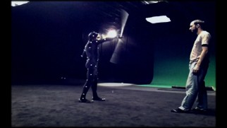 The making-of documentary "Drive In" gives us a look at Denis Lavant's twirling training for the motion capture suit sequence.