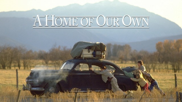 The barebones "A Home of Our Own" Blu-ray sports this static menu adapted from the cover art.