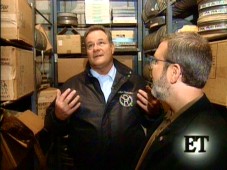 Michael Wayne shows Leonard Maltin around the Batjac Vaults in this "Entertainment Tonight" clip.