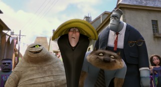 In "Hotel Transylvania", Murray, Dracula, Wayne, Frank, and Griffin effortlessly blend in at the climax's human monster festival.