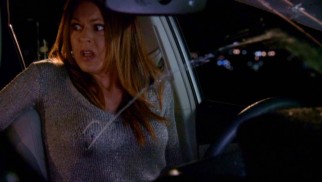 Joy (Jane Leeves) experiences a water bra malfunction in "Storage Wars."