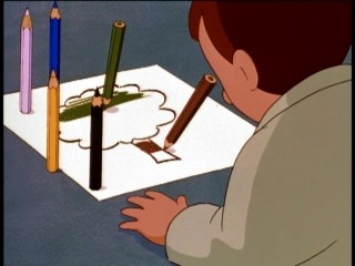 In the movie's apex of both artistry and randomness, these colored pencils show their new owner their idea of a good time.