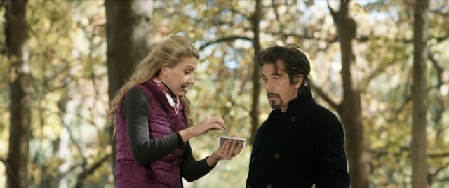 Rehab buddy Sybil Van Buren (Nina Arianda) persistently tries to hire Simon (Al Pacino) to kill her husband.