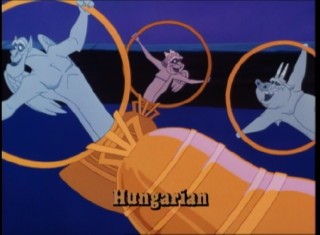A multi-language reel presents the Gargoyles' song "A Guy Like You" in dozens of different tongues.