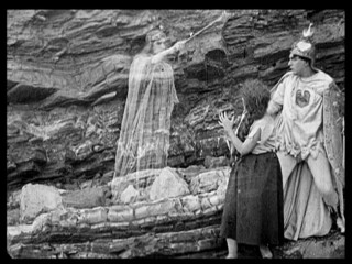 Blink and you'll miss Lon Chaney's appearance as a hunchback in the bonus 1915 short "Alas and Alack."