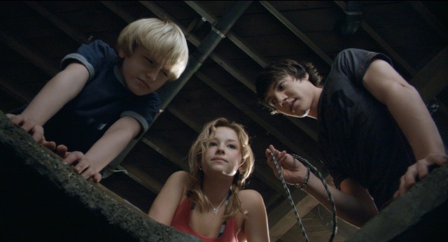 Lucas (Nathan Gamble), Julie (Haley Bennett), and Dane (Chris Massoglia) try to discover just how deep "The Hole" is.