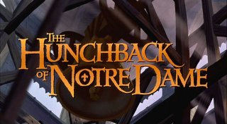 The title logo for Disney's 1996 animated film "The Hunchback of Notre Dame."