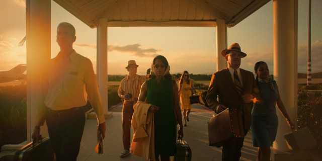 Cinematographer James Laxton catches the setting sun at just the right moment as Sharon Rivers (Regina King) arrives in Puerto Rico.