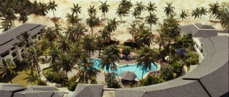 We get a bird's eye view of the deadliest tsunami in history, as water comes crashing into a Khao Lak, Thailand resort.