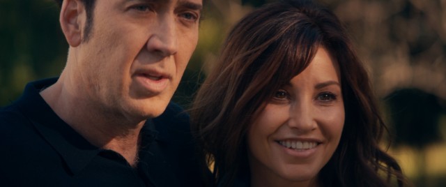 It's a "Face/Off" reunion with Nicolas Cage and Gina Gershon playing the Morgans, a wealthy couple of doctors whose lives get turned upside down.