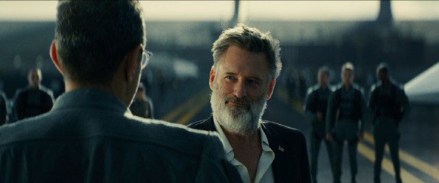 President Whitmore (Bill Pullman) is back, sporting the full white beard of a man who has seen some things.