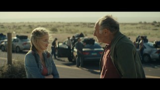 Julius (Judd Hirsch) and Sam (Joey King) comfort one another in this deleted roadside scene.