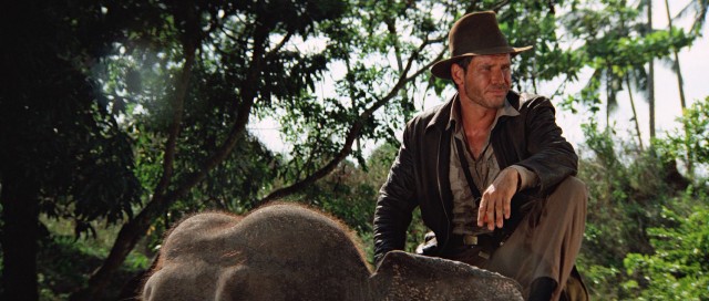 No big deal: Indy (Harrison Ford) nonchalantly rides an elephant in "Indiana Jones and the Temple of Doom."