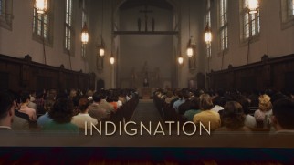 One of the mandatory chapel sessions that Marcus objects to features in the Indignation Blu-ray menu montage.