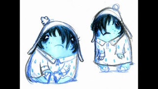"Mixed Emotions" shows early concept art for the character who would become Sadness.