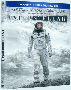 Interstellar Blu-ray + DVD + Digital HD combo pack cover art