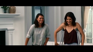 Cobie Smulders shares a laugh with co-star/writer/director Clea DuVall in The Intervention's blooper reel.