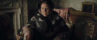 As if to elicit viewer sympathy, Dickens' wife (Joanna Scanlan) is overweight, unattractive, and emotionally distant.
