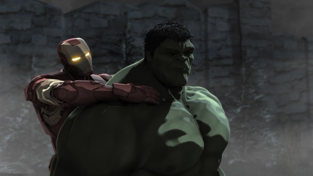 A vision-impaired Hulk gives Iron Man in exchange for some direction in "Iron Man & Hulk: Heroes United."