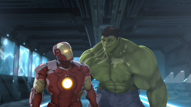 Though they don't get along at first, Iron Man and Hulk come to unite as advertised in "Iron Man & Hulk: Heroes United."