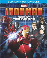 Iron Man: Rise of Technovore Blu-ray + UltraViolet cover art -- click to buy from Amazon.com