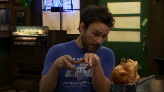 Charlie's (Charlie Day) surprise birthday party turns the stuff of his dream book into reality, including Denim Chicken.