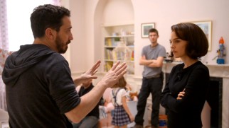 Natalie Portman looks puzzled by the direction Pablo Larran gives her in "From Jackie to Camelot", but the accolades and awards suggest it turned out all right.